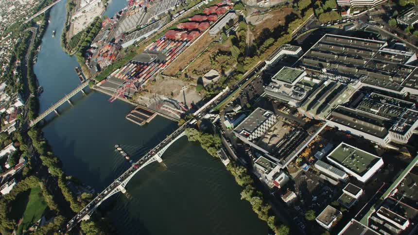 Bridges over a river in a city