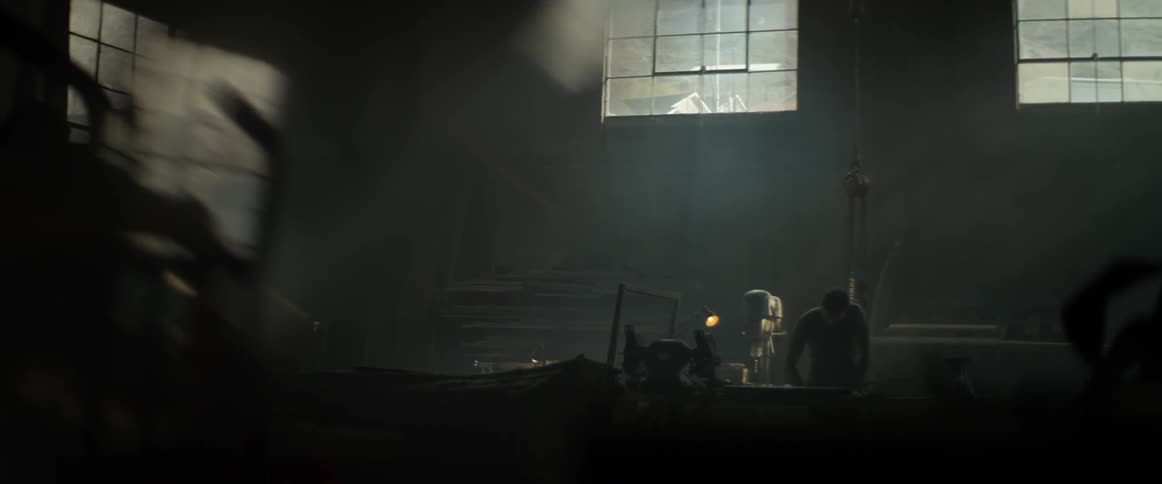 A man works in a workshop