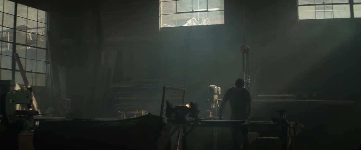 A man works in a workshop