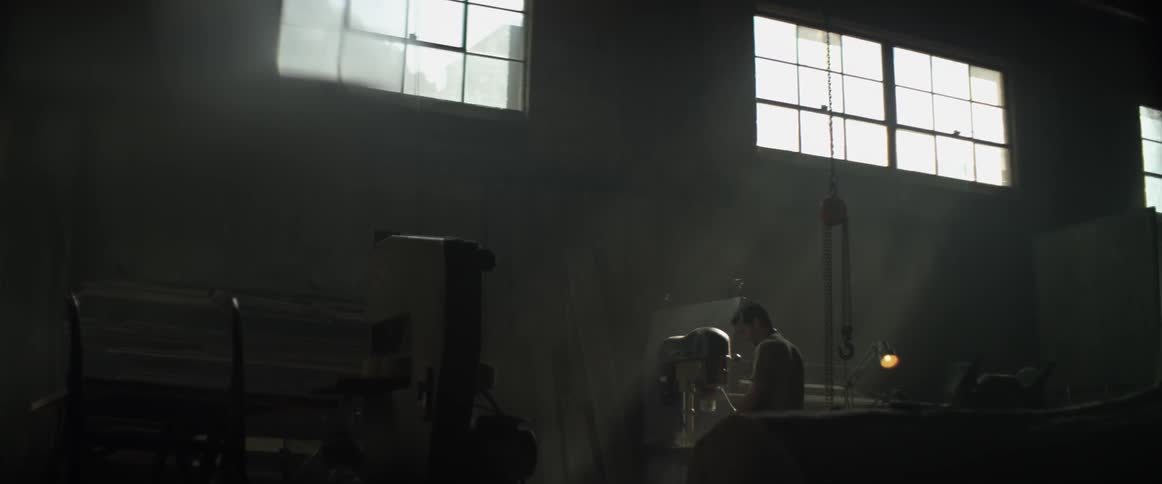 A man works in a workshop