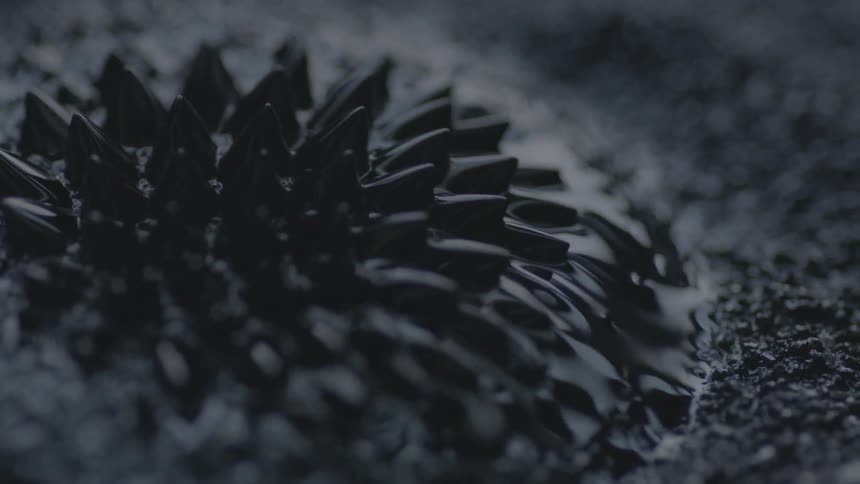 Liquid sand is vibrating on a table