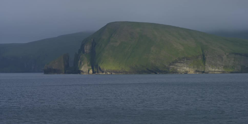 Ocean water flows off shore