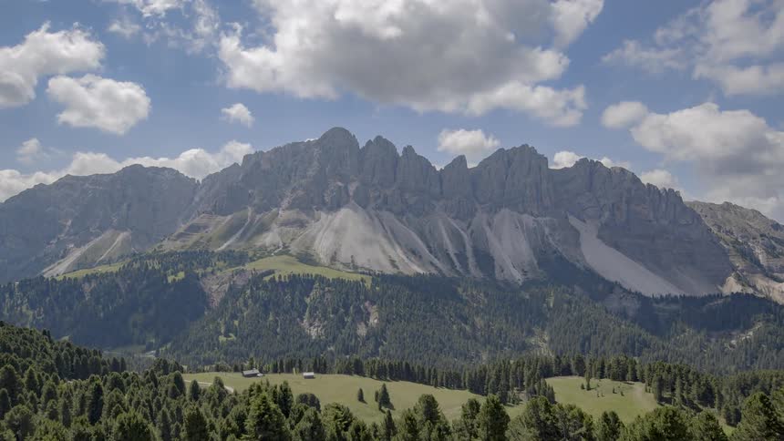 The clouds roll over the mountain