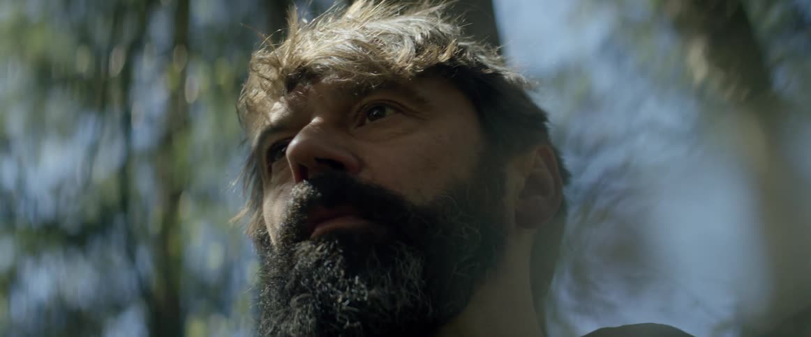 A bearded man in the forest