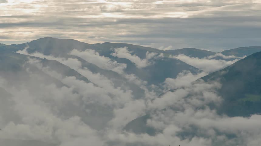 Clouds in a valley