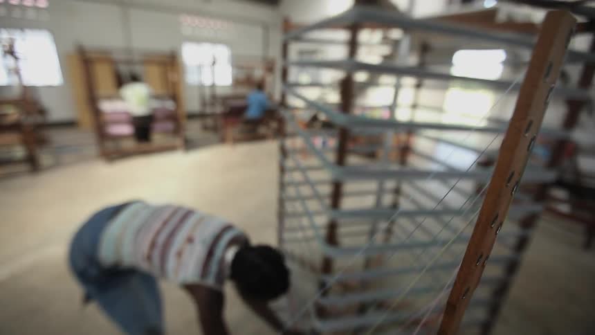 A person working in a factory