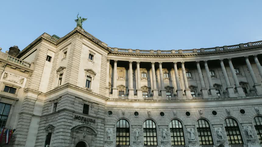 Time lapse footage of an old government building