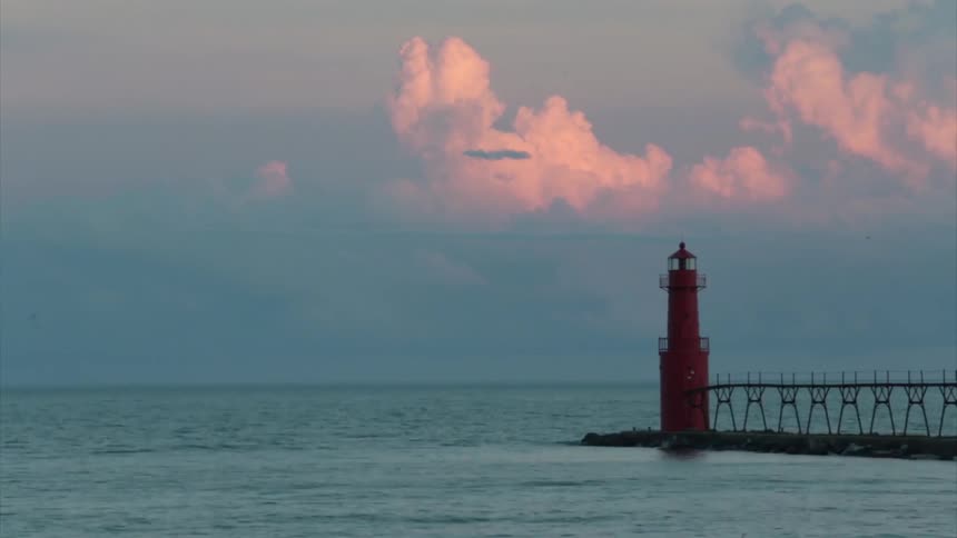A lighthouse in the distance
