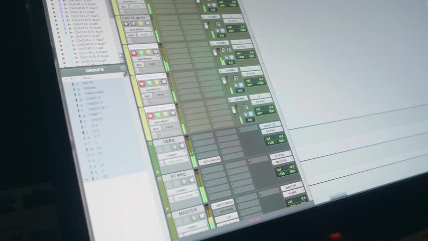 Someone is using a computer to make some music