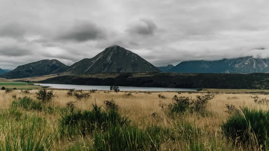 Mountains on a cloudy day