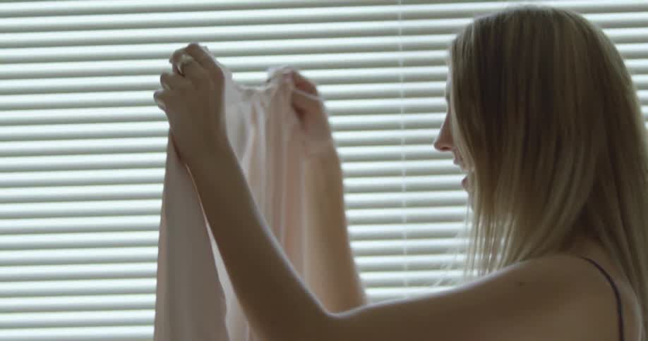 A person looking at clothes