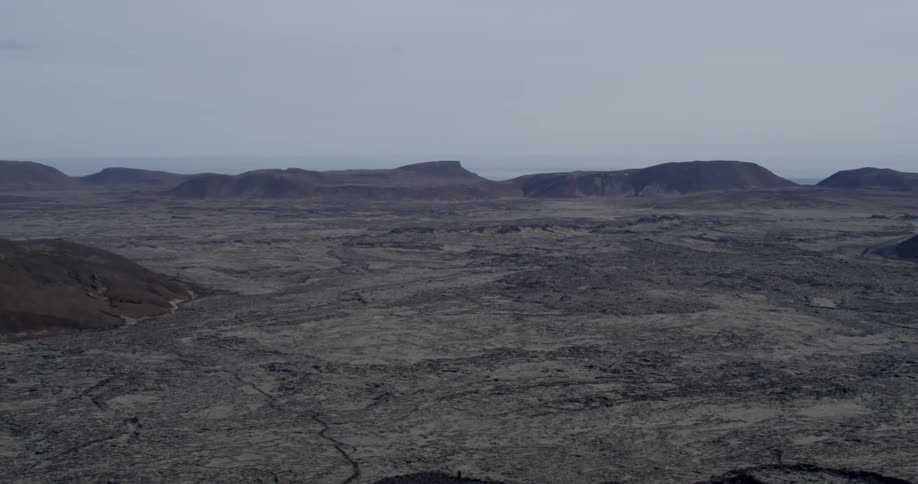 Hilly barren area on a cloudy day