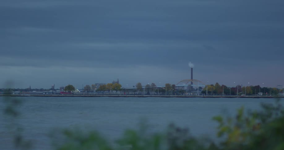 A river near a city