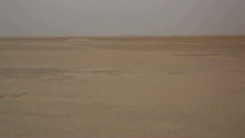 A barren desert landscape