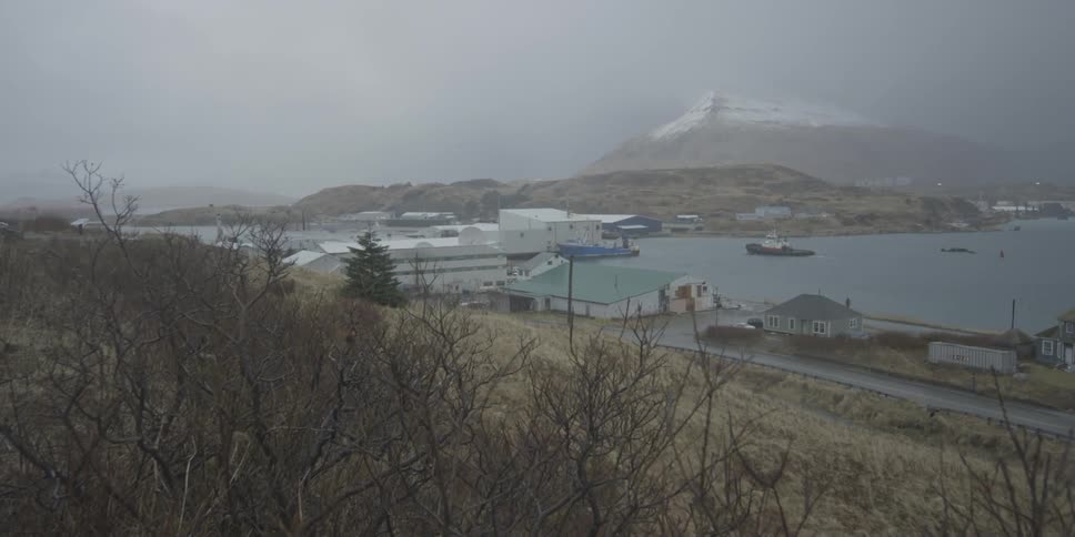 Docks at a mountainside lake