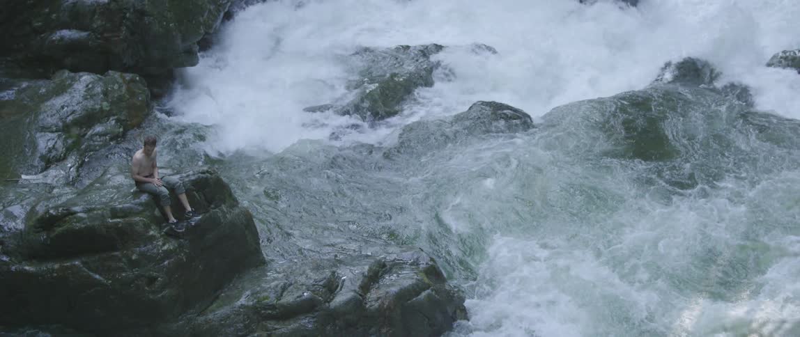 A violent waterfall