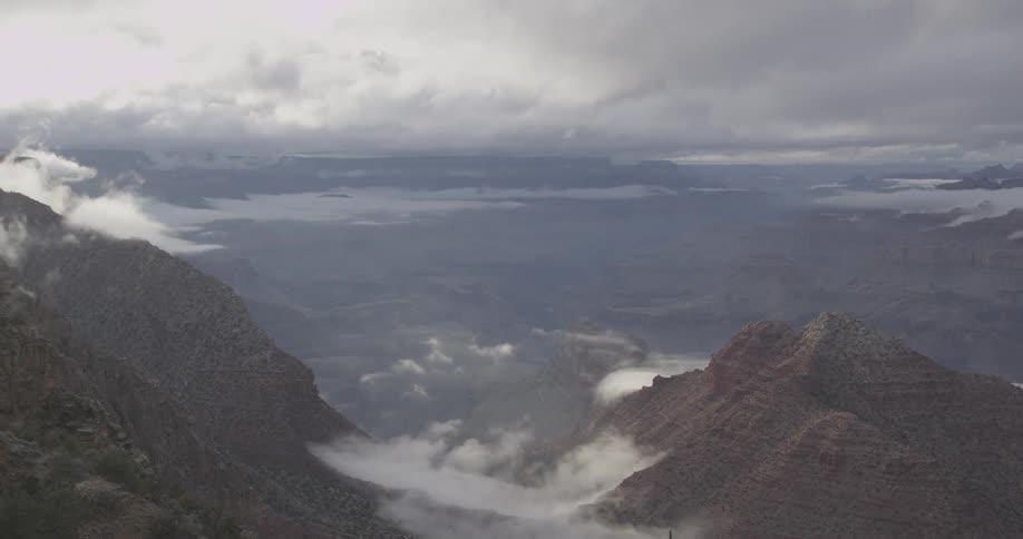 Clouds high up in the mountains