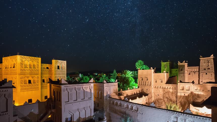 Stars hang over the Kasbah in Marrakech