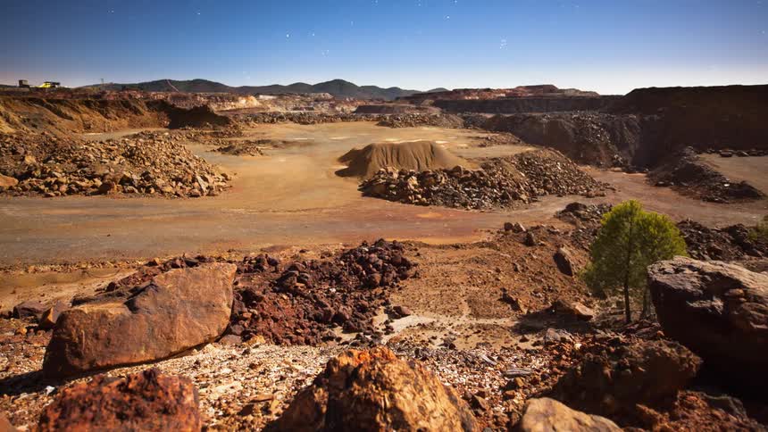 A desert landscape with plateaus and canyons
