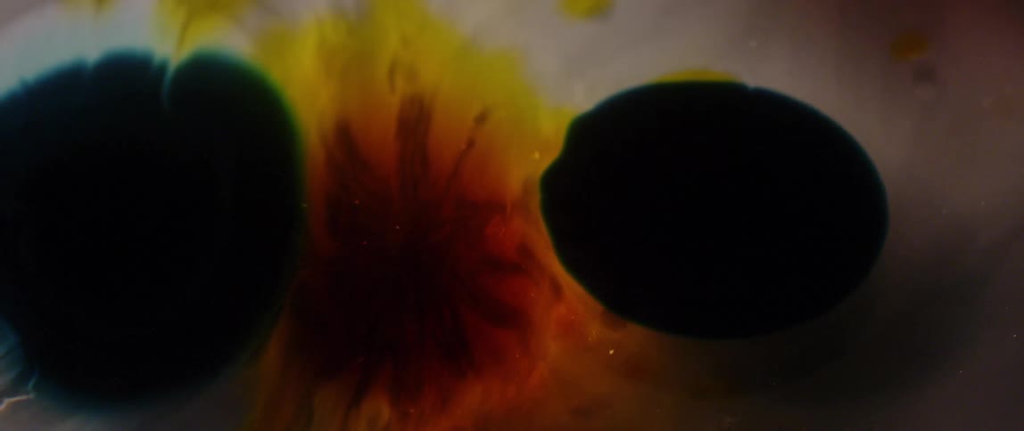 Colorful clouds in liquid