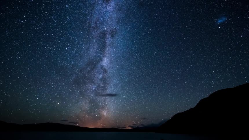 The stars are spinning around in the sky