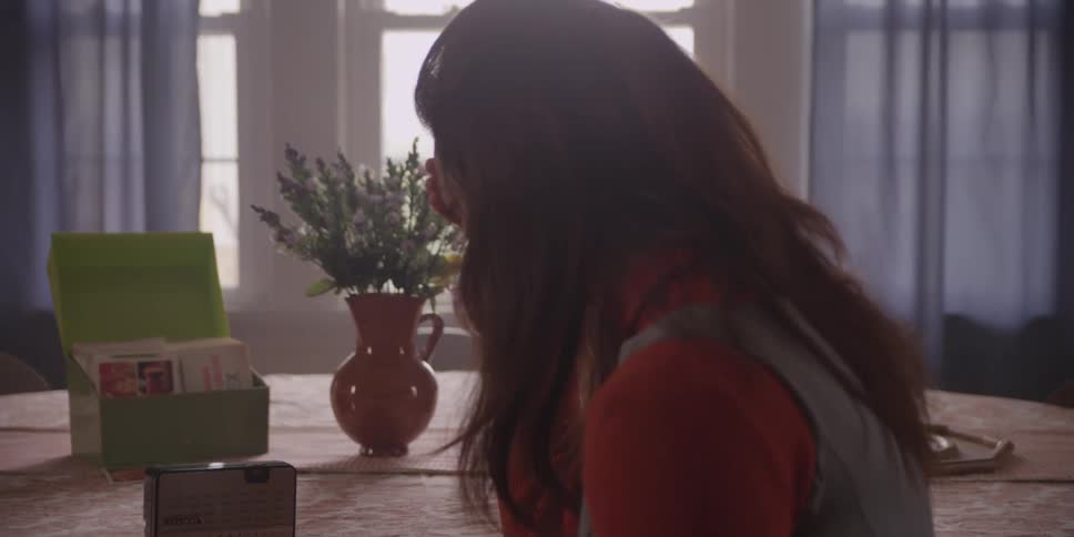A person sitting at a table