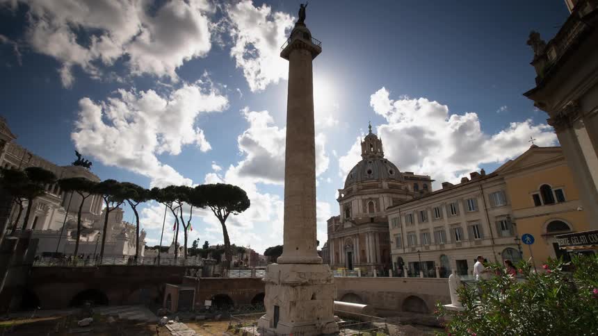 A tall tower stands tall in the city center