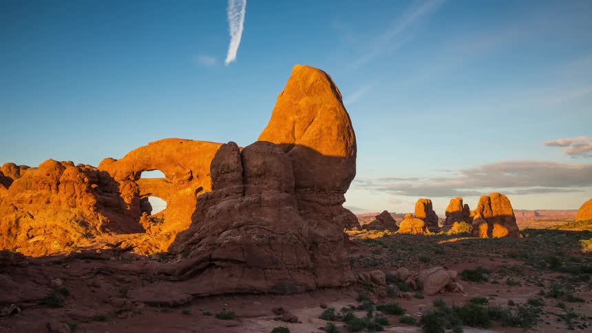 Clouds pass over the canyons