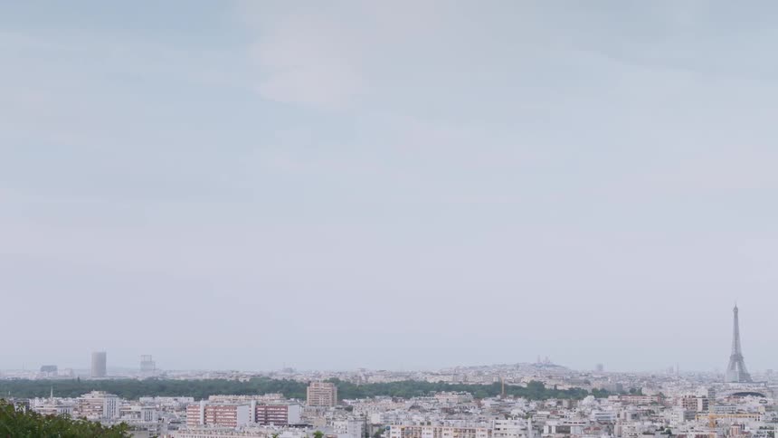 The paris france city skyline