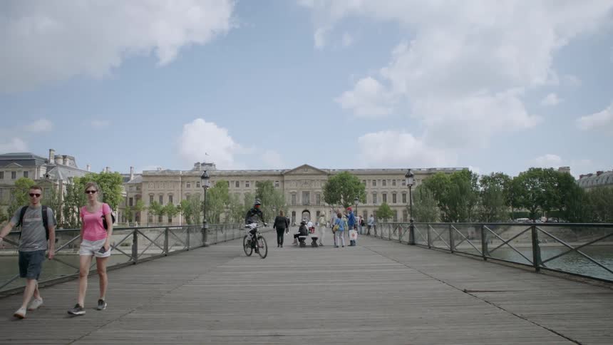 People walking on a pier