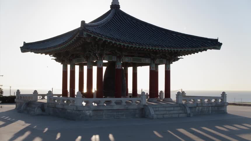 Gazebo near a large body of water