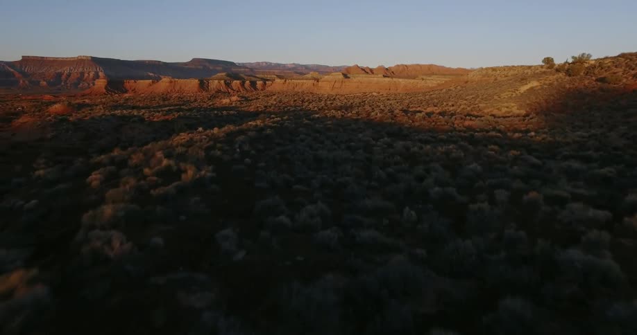 Passing over desert ridges and plateaus