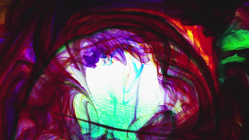 Colorful paint swirls and flows