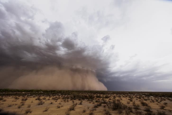 Time lapse of a large dust storm