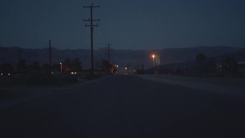 A road in the dark