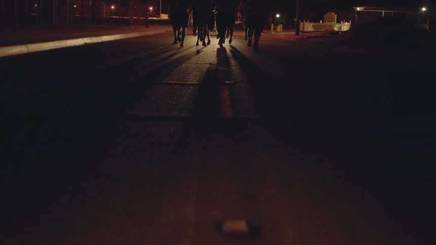 People running in the street