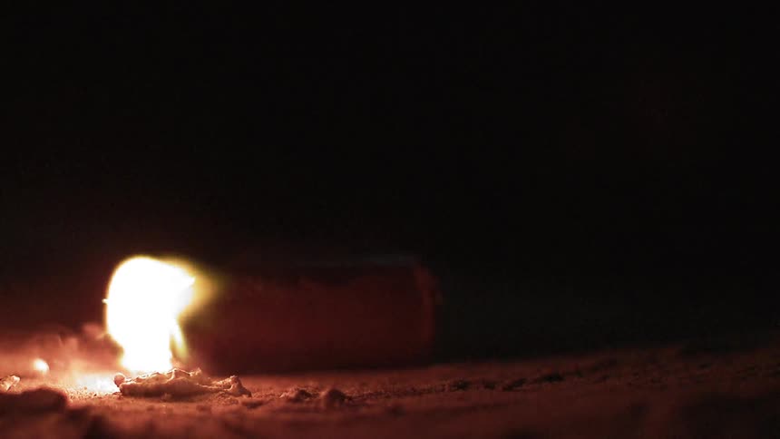 Flame slowly consuming an object