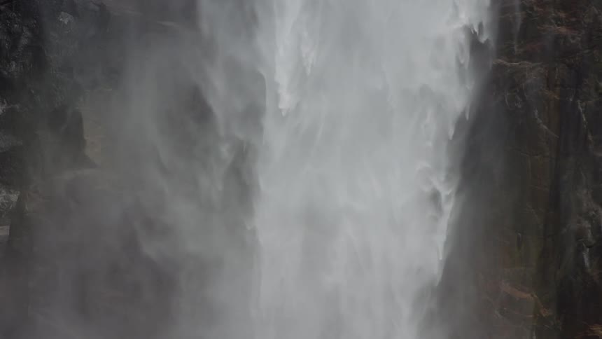 A waterfall rolling down a cliff side
