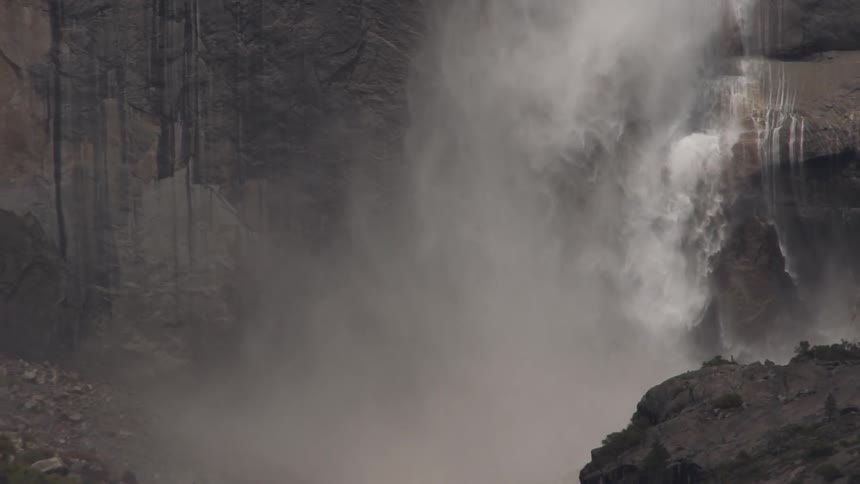 A waterfall rolling down a cliff side