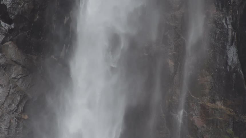 A waterfall rolling down a cliff side