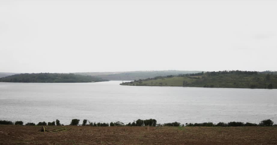 Water ripples on a rural lake