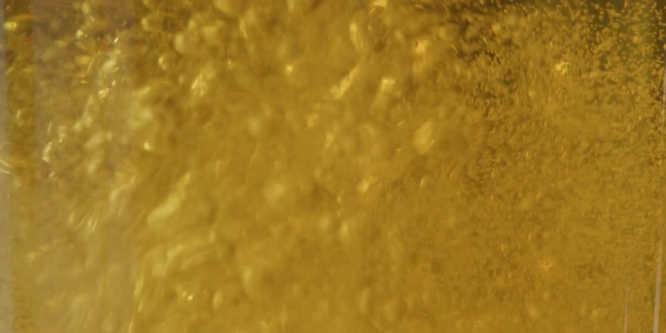 Bubbles form in liquid