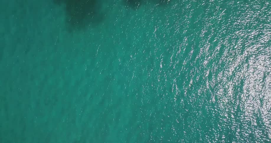 Ocean water ripples and flows