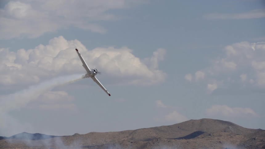 A plane leaving a rail