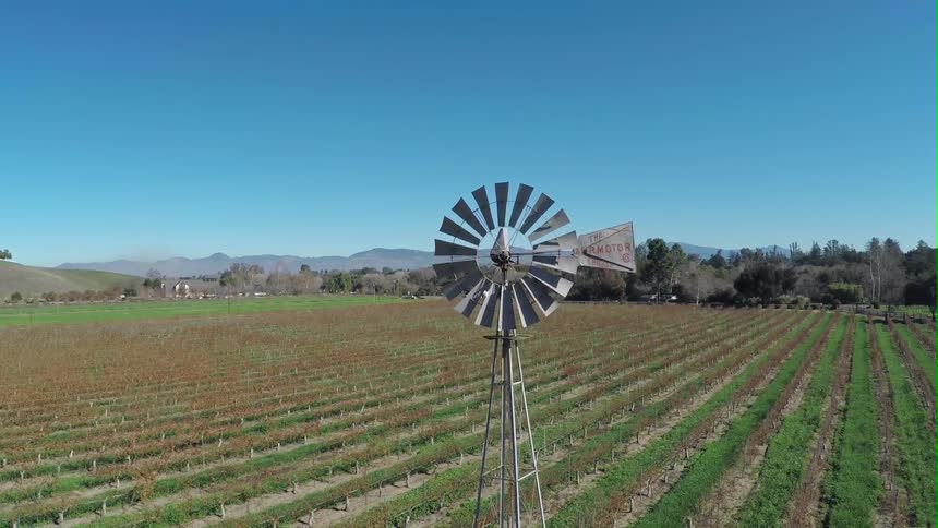 A windmill in a field