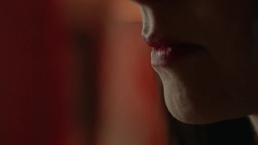 Woman's chin and lips