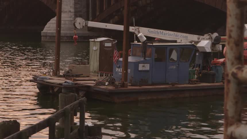 Equipment sitting on a dock