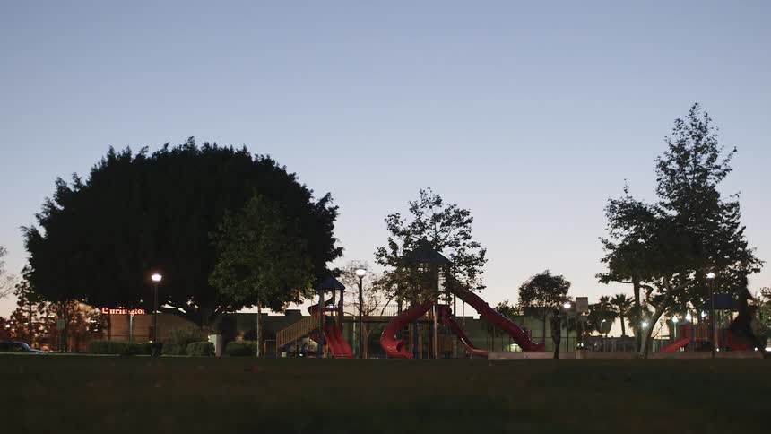Children play on the playground