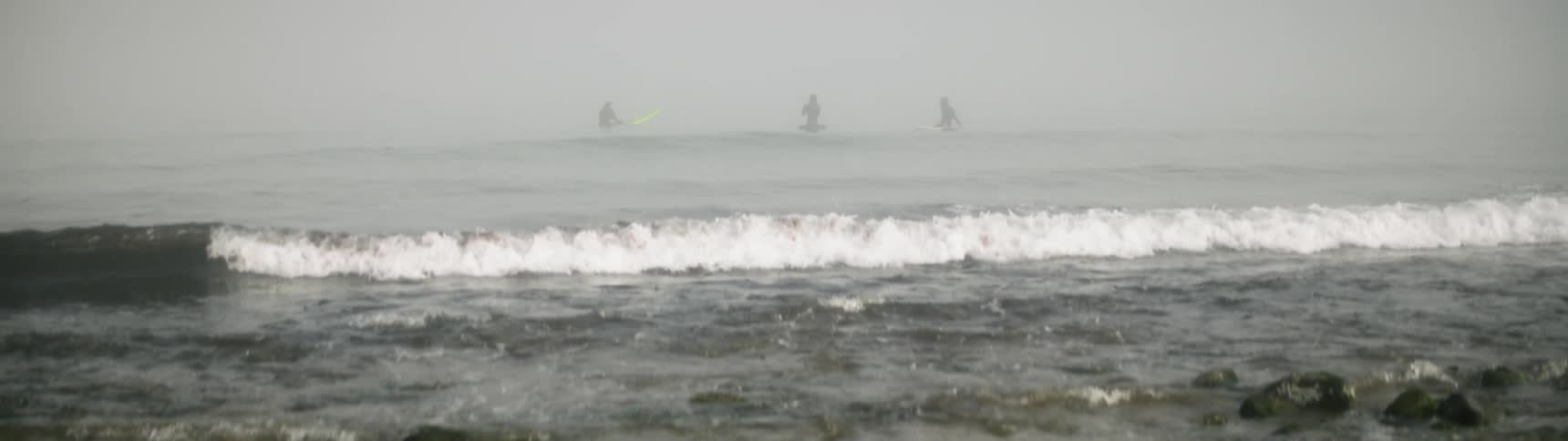 Surfers waiting for a wave