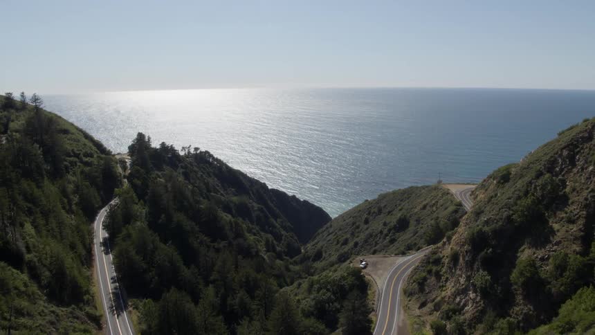 Curving coastal highway